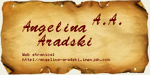Angelina Aradski vizit kartica